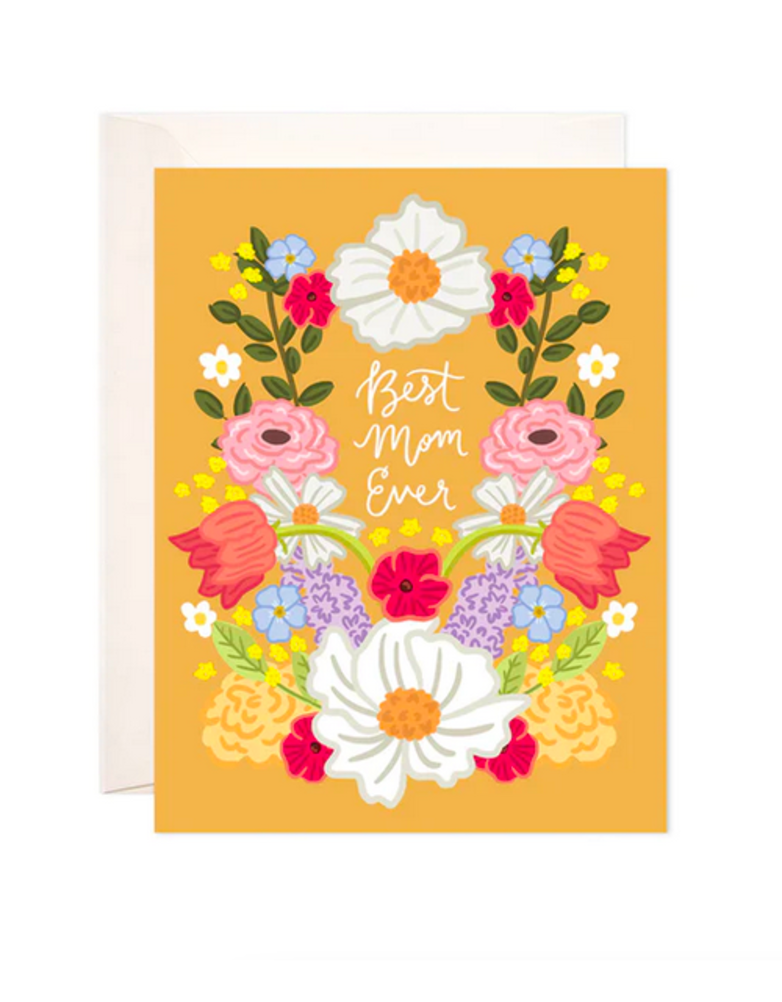 Bloomwolf Studio Gold Floral Mom Card