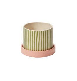 Decor Shop at Junebug Melancia Pot with Saucer 5.5" x 4.25"