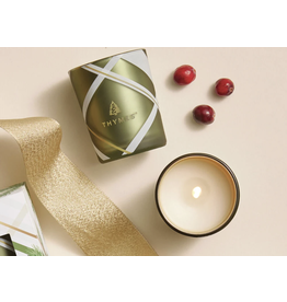 Thymes Frasier Fir Frosted Plaid 6.5 oz Candle
