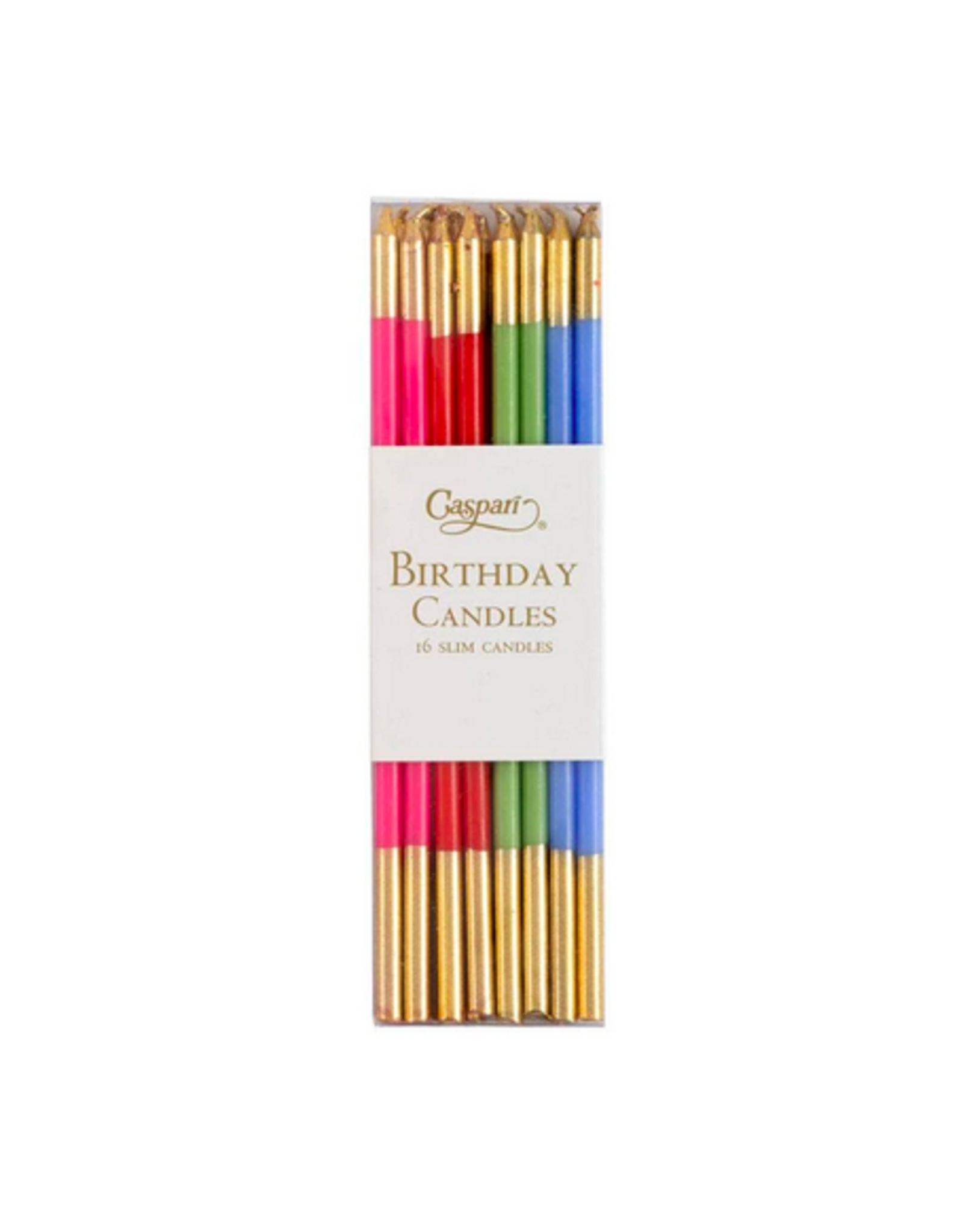 Caspari Birthday Candle Slims in Multi Brights