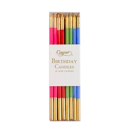 Caspari Birthday Candle Slims in Multi Brights