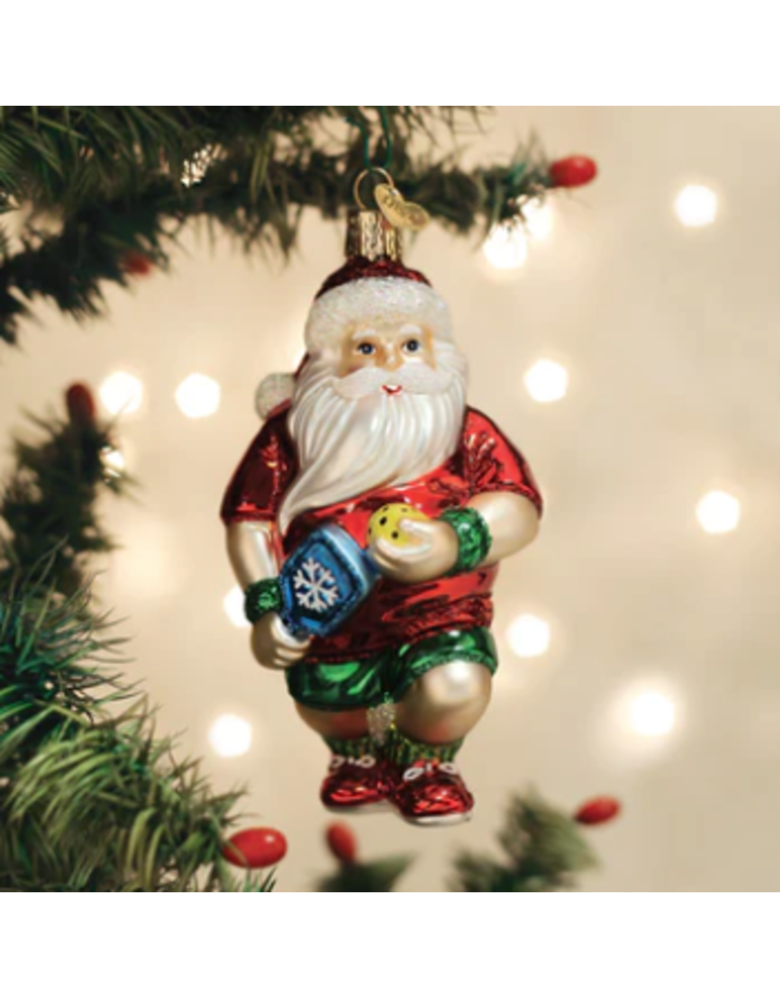 Pickleball Santa Ornament
