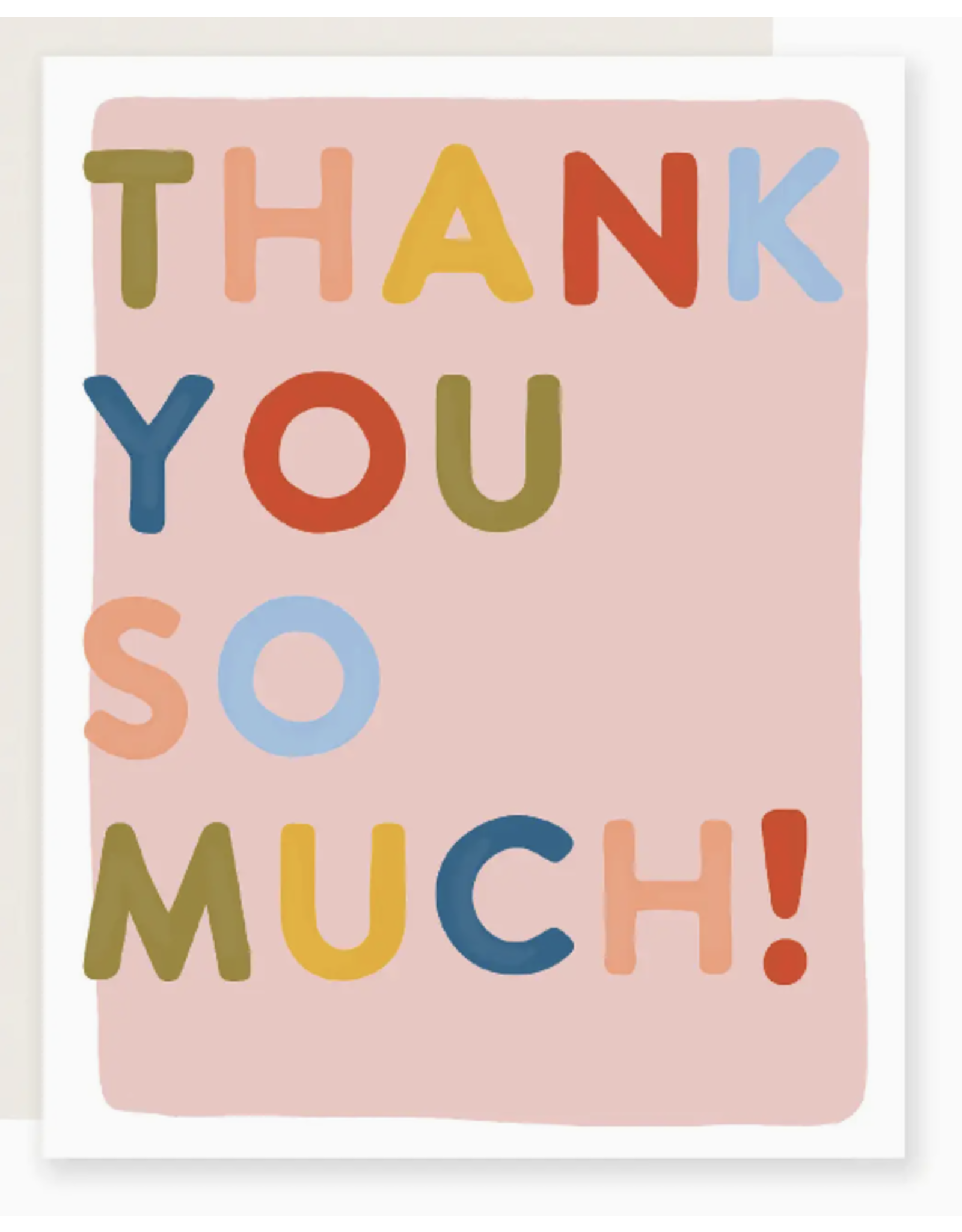 Slightly Stationery Boxed Set of Block Letter Colorful Thank You Cards
