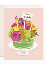 Bloomwolf Studio Floral Cake Birthday Card
