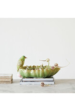 Decor Shop at Junebug Resin Leaf Shaped Bowl with Bird