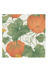 Caspari Heirloom Pumpkins in Orange Cocktail Napkin