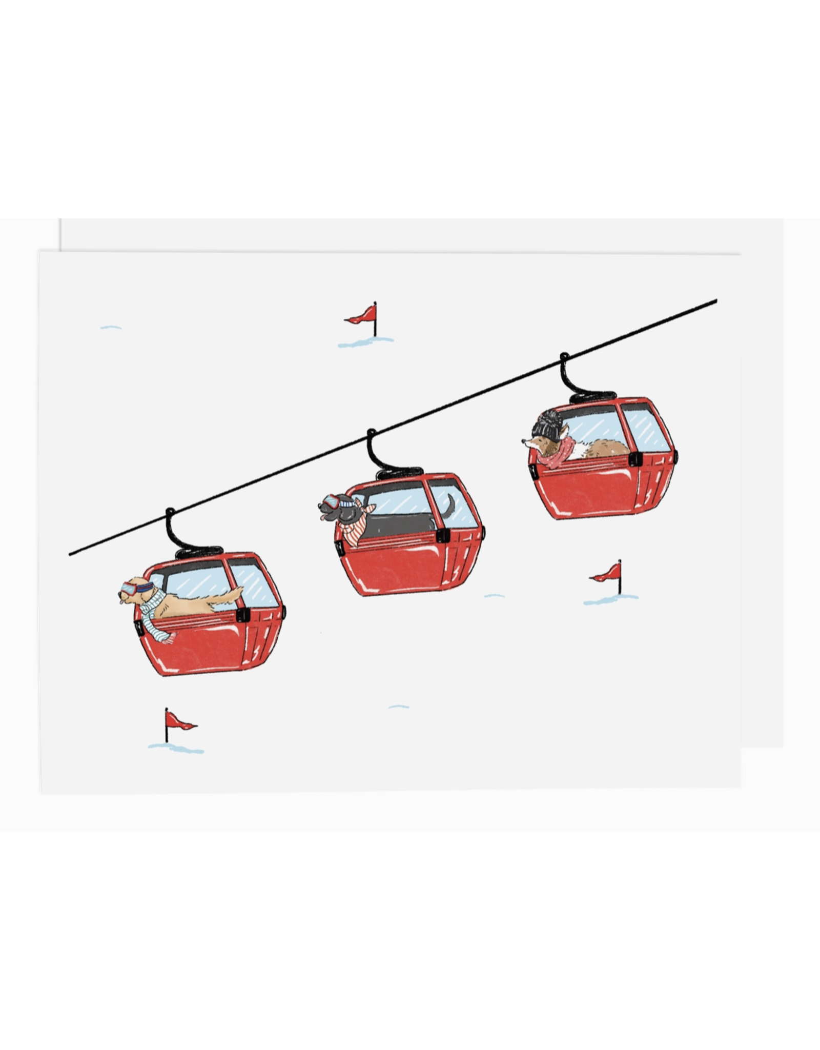 Ramus & Co Ski Dogs Gondola Card