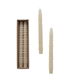Decor Shop at Junebug Pumpkin Shaped Taper Candle Set of 2 in Cream