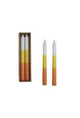 Decor Shop at Junebug Candy Corn Stripe Taper Candle Set of 2
