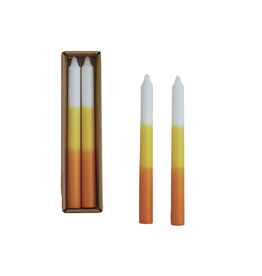 Decor Shop at Junebug Candy Corn Stripe Taper Candle Set of 2