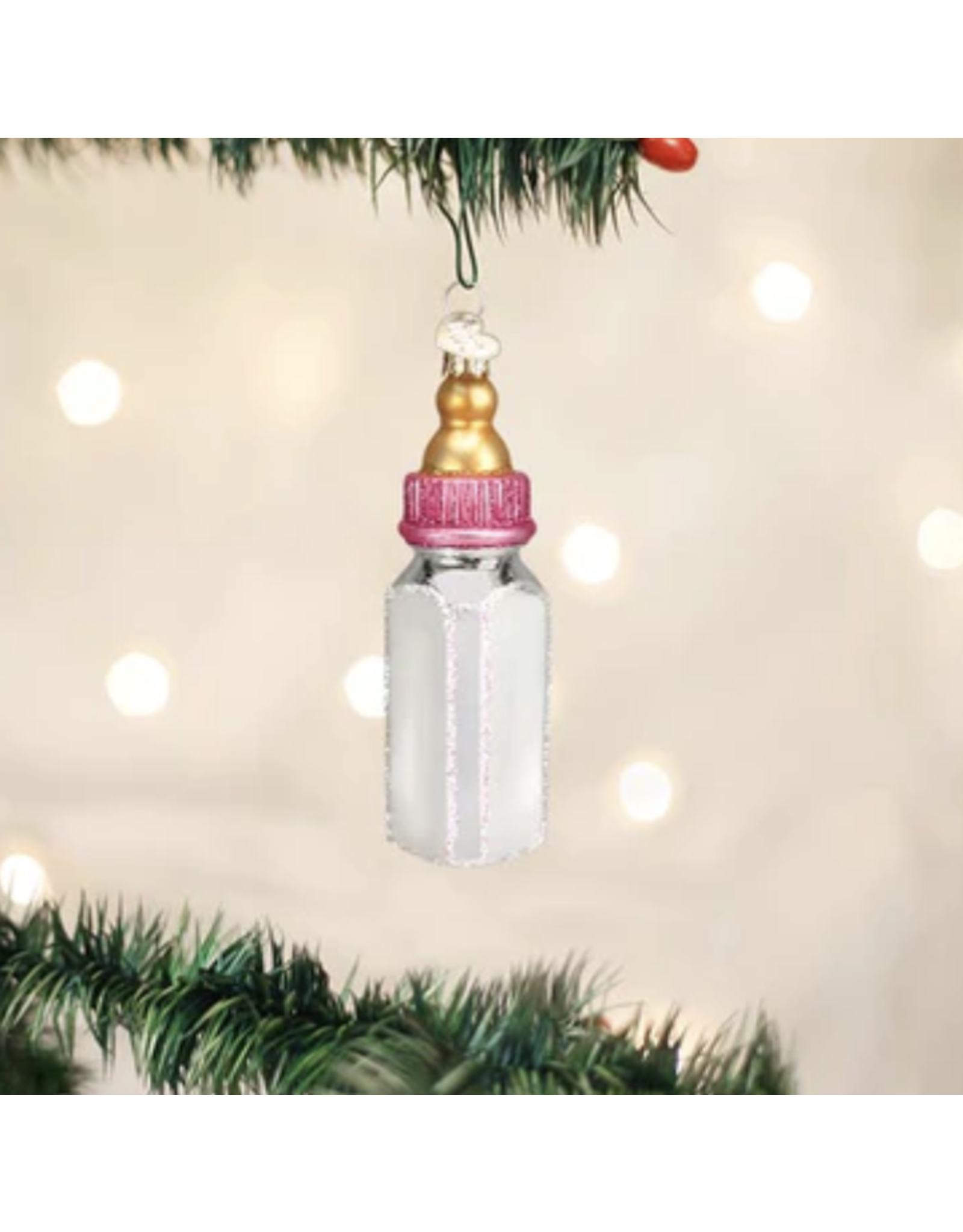 Pink Baby Bottle Ornament