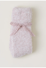 Barefoot Dreams CozyChic Heathered Socks in Dusty Rose