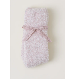Barefoot Dreams CozyChic Heathered Socks in Dusty Rose
