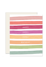 Slightly Stationery Happy Stripes Birthday Card