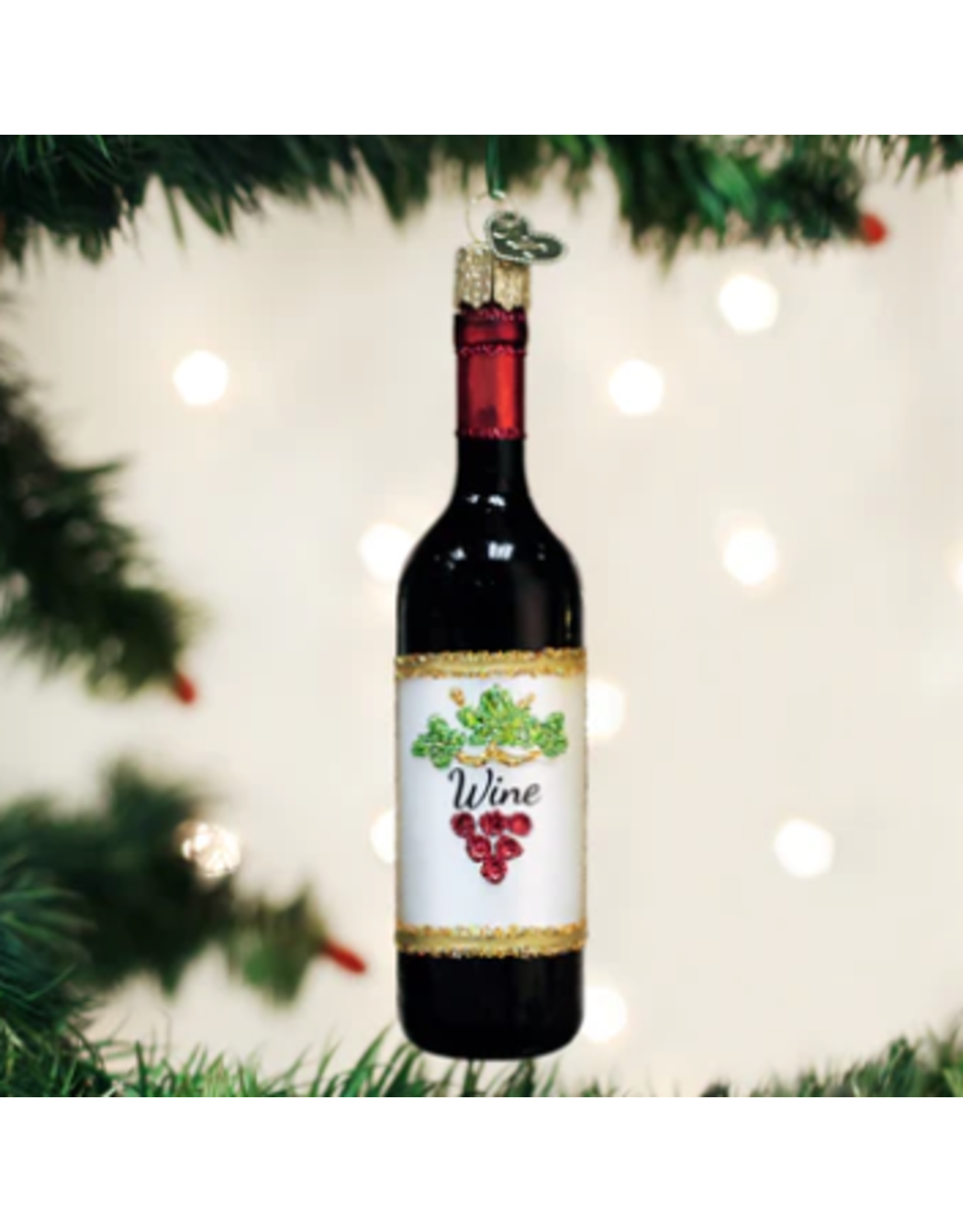 Red Wine Bottle Ornament