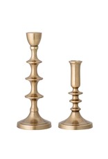 Decor Shop at Junebug Short Metal Taper Candle Holder in Antique Brass