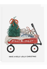 Ramus & Co Holly Jolly Christmas Wagon Card