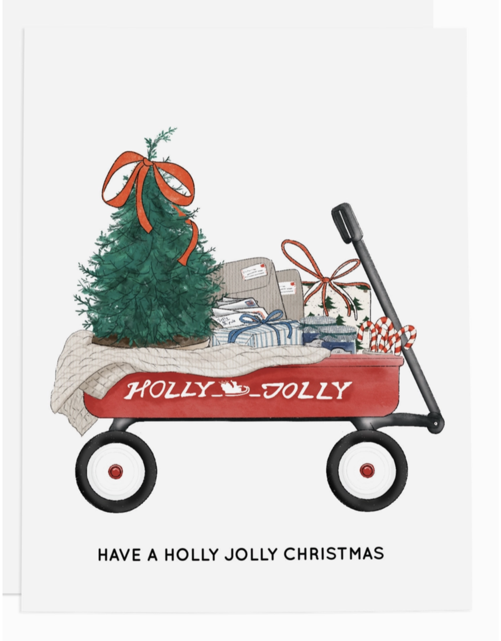Ramus & Co Holly Jolly Christmas Wagon Card