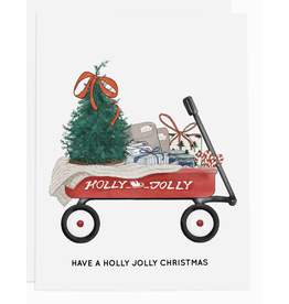 Ramus & Co Holly Jolly Christmas Wagon Card