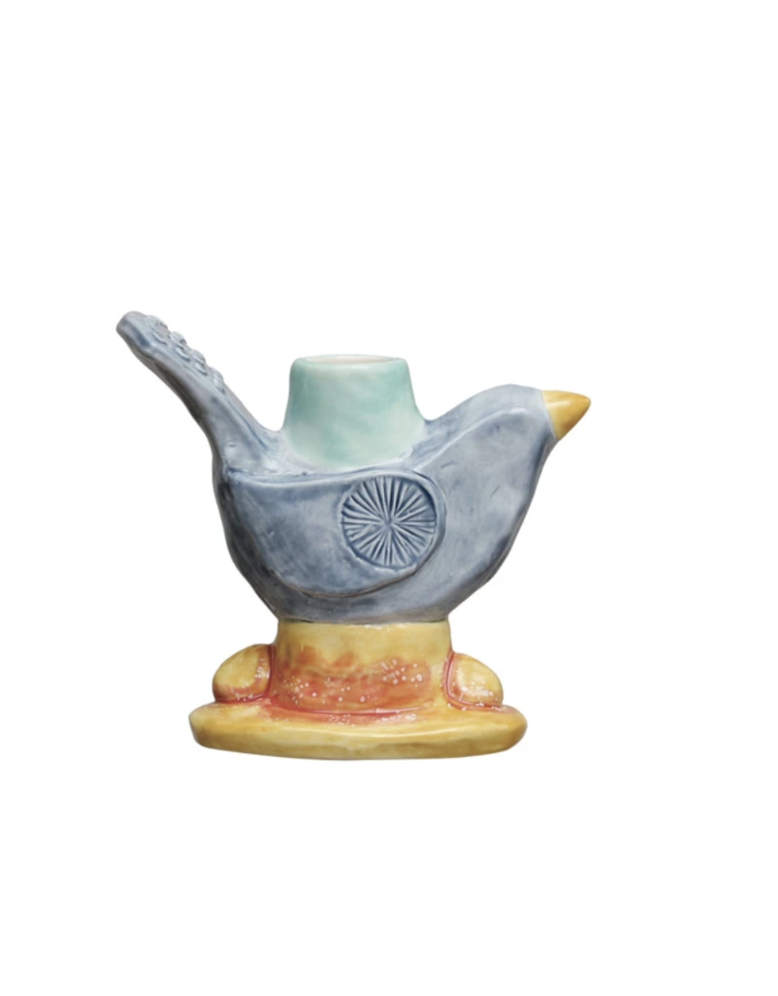 Decor Shop at Junebug Hand Painted Bird Taper Candle Holder