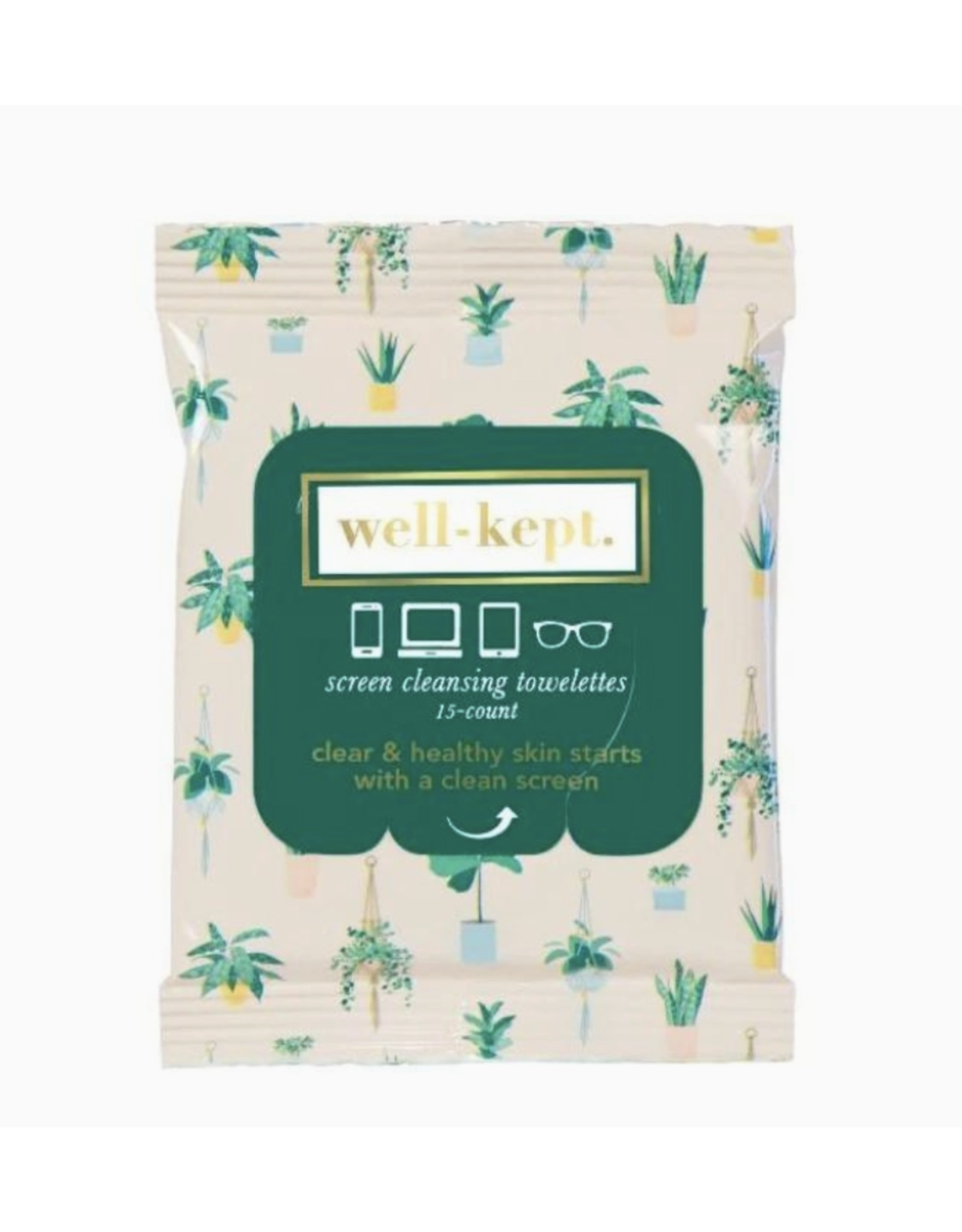 Well-Kept Screen Wipes, Pack of 15 in Plant Lady