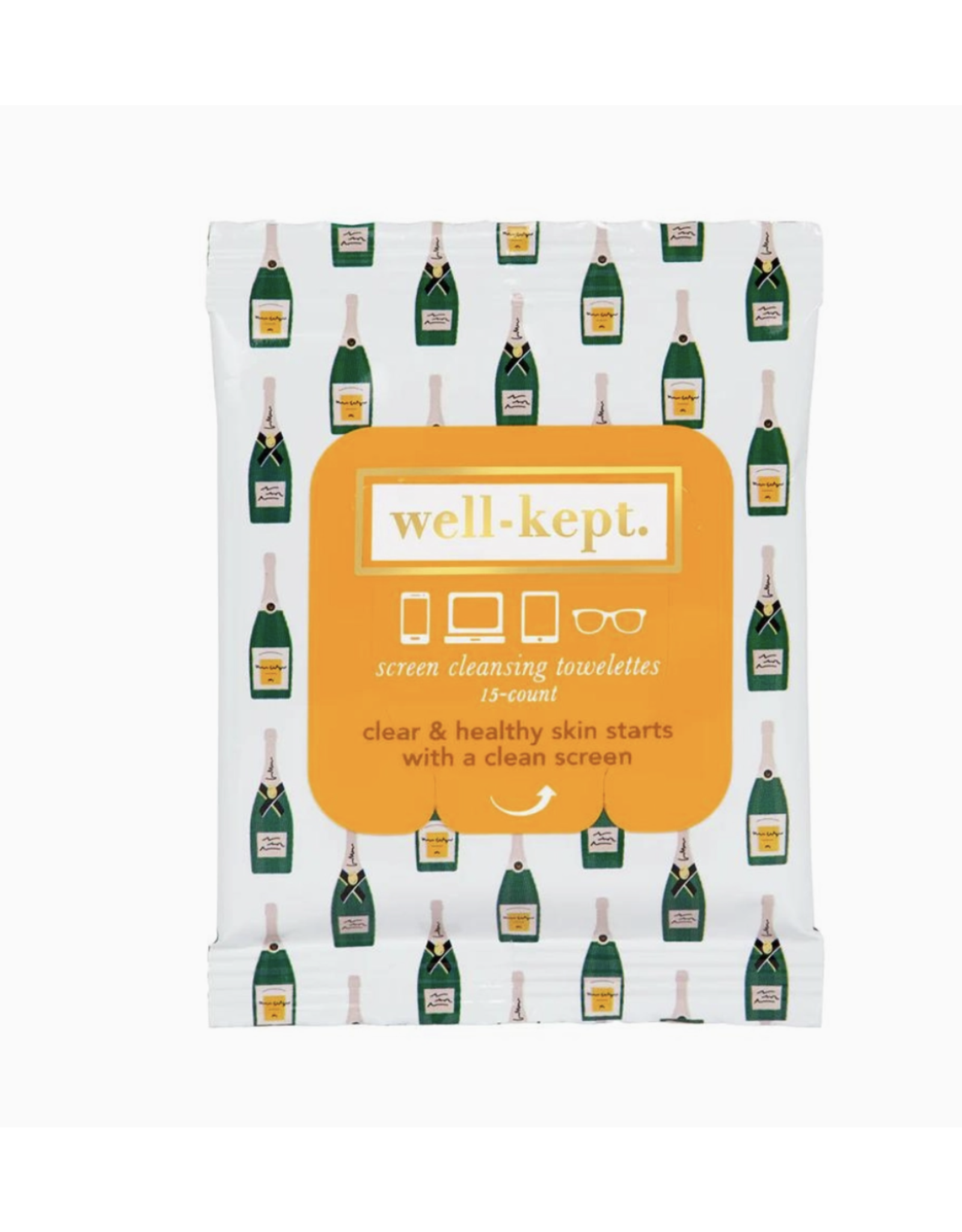 Well-Kept Screen Wipes, Pack of 15 in Bubbly