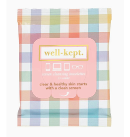 Well-Kept Screen Wipes - Pack of 15 in Gingham Check