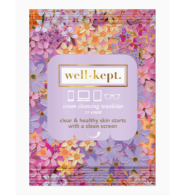 Well-Kept Screen Wipes - Pack of 15 in Flower Power