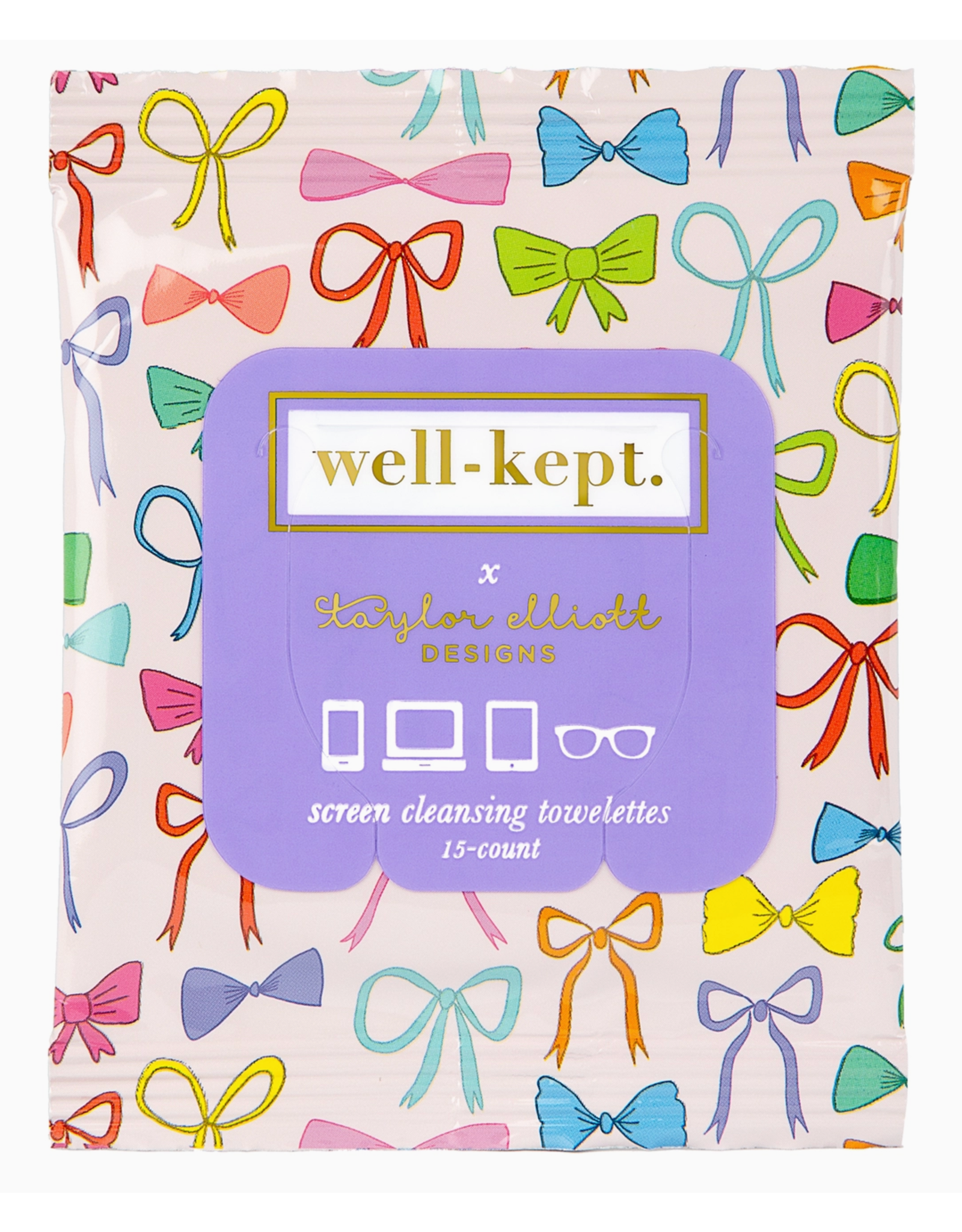 Well-Kept Screen Wipes - Pack of 15 in Tatum Bows