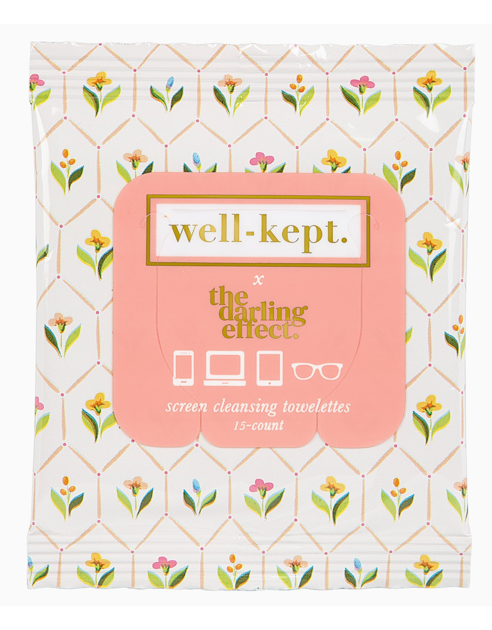 Well-Kept Screen Wipes - Pack of 15 in Isla Floral