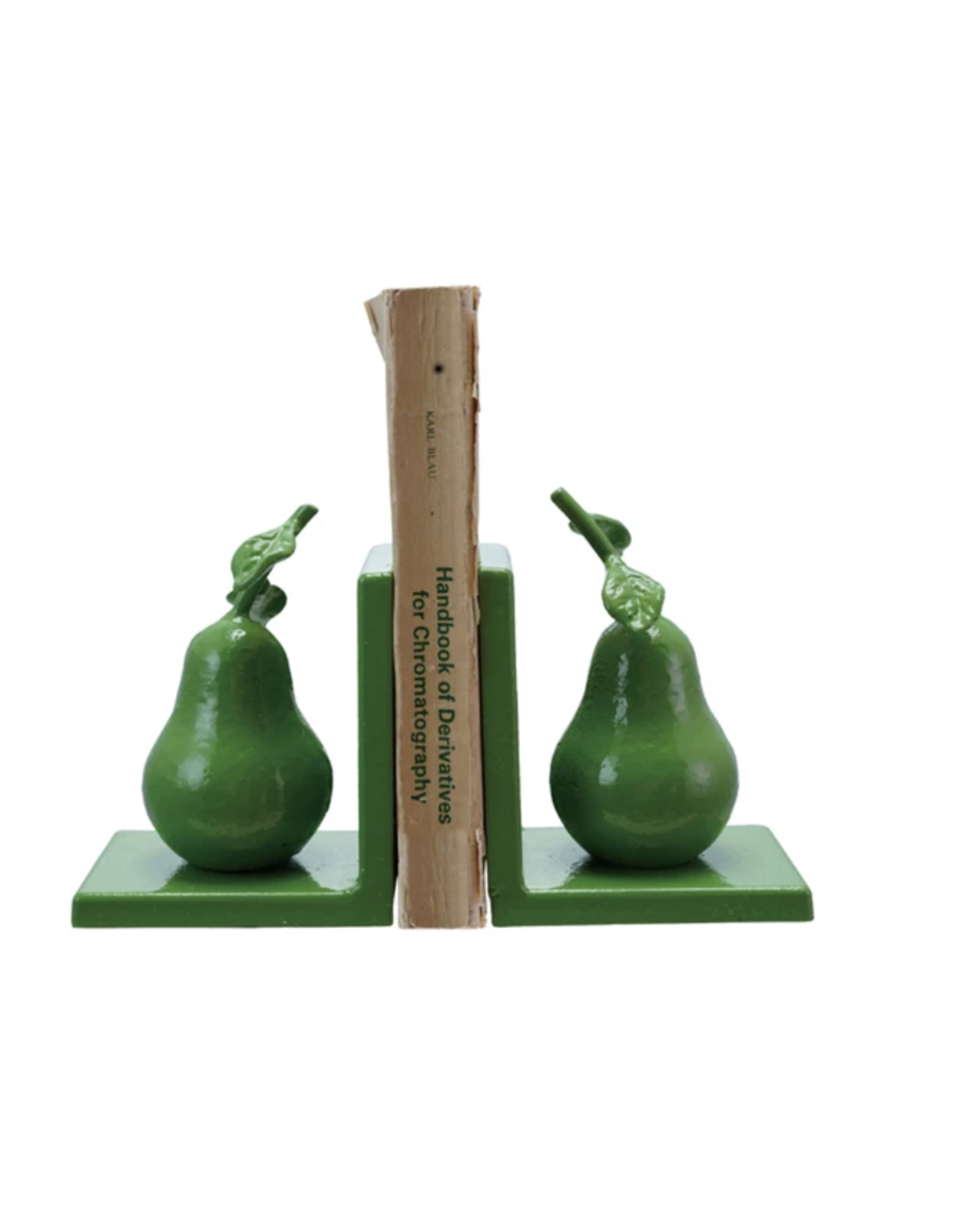 Decor Shop at Junebug Cast Iron Pear Bookends, Set of 2