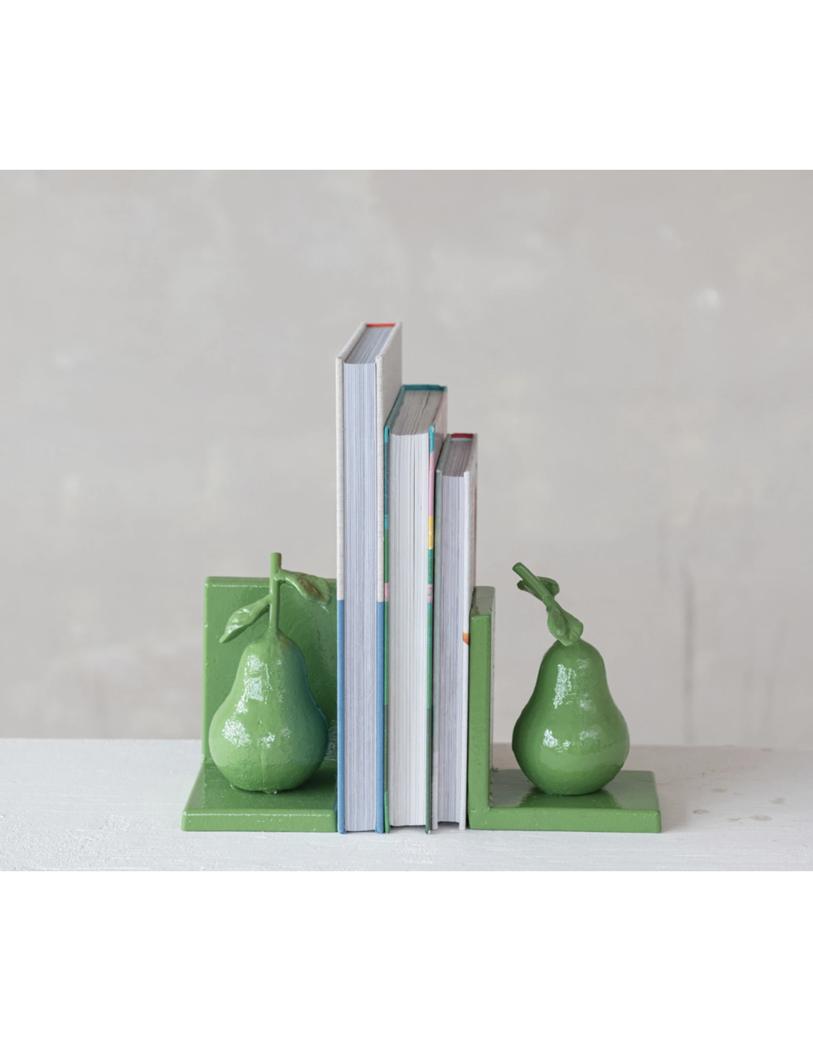 Decor Shop at Junebug Cast Iron Pear Bookends, Set of 2