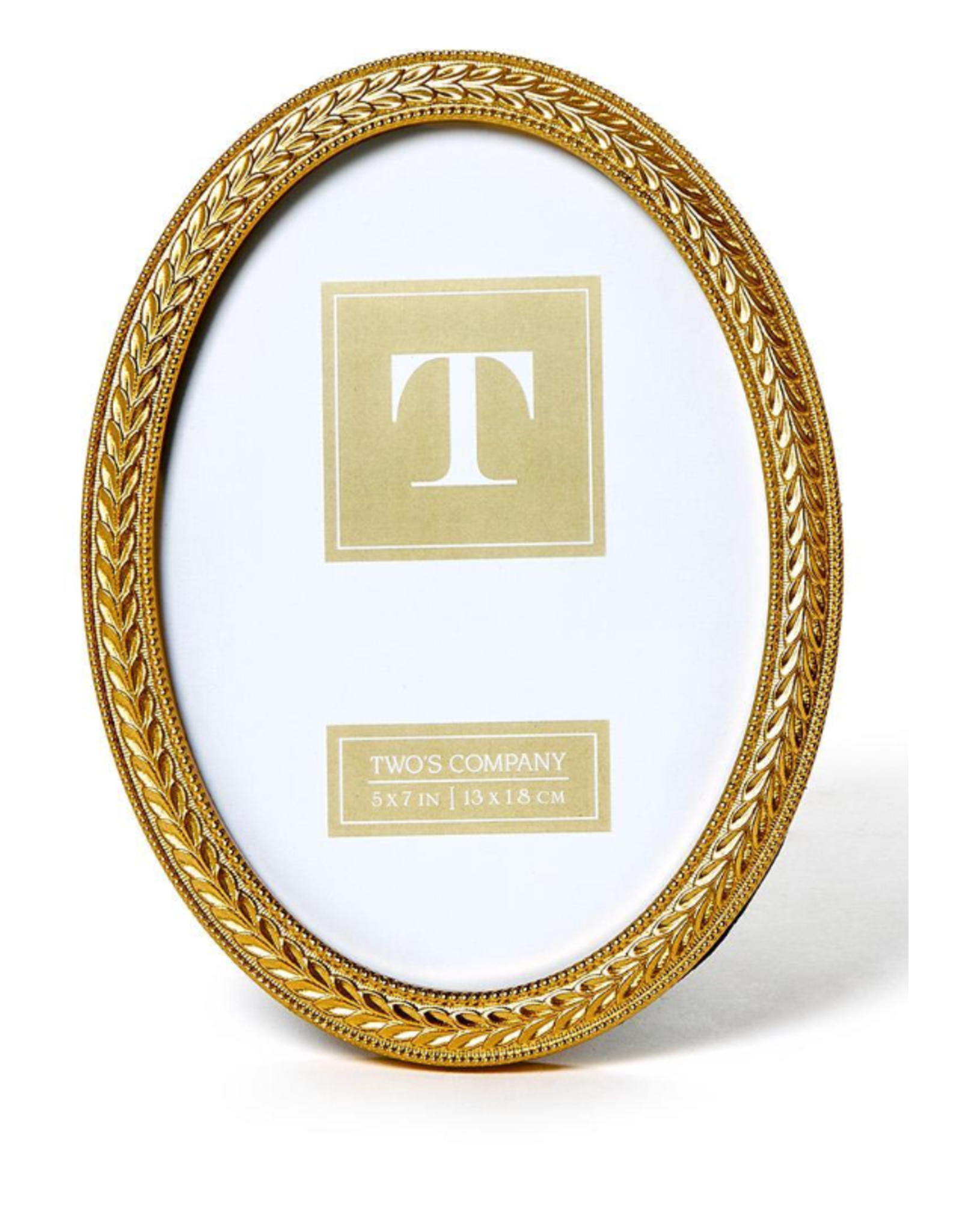 Decor Shop at Junebug Gold Laurel Wreath Oval Frame 5x7