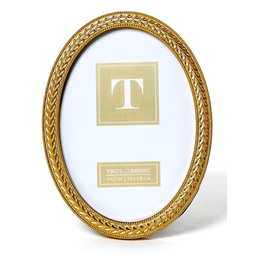 Decor Shop at Junebug Gold Laurel Wreath Oval Frame 5x7