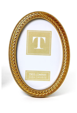 Decor Shop at Junebug Gold Laurel Wreath Oval Frame 4x6