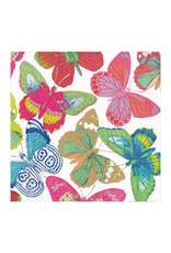 Caspari Butterflies Bright Cocktail Napkin