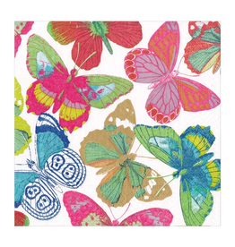 Caspari Butterflies Bright Cocktail Napkin