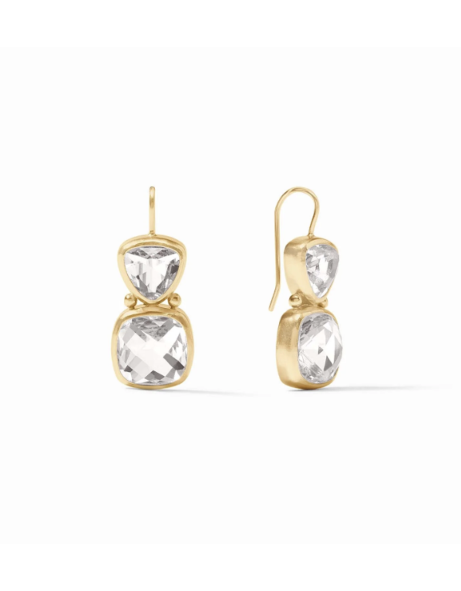 Julie Vos Aquitaine Earring in Clear Crystal by Julie Vos