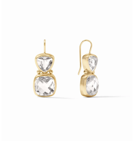 Julie Vos Aquitaine Earring in Clear Crystal by Julie Vos