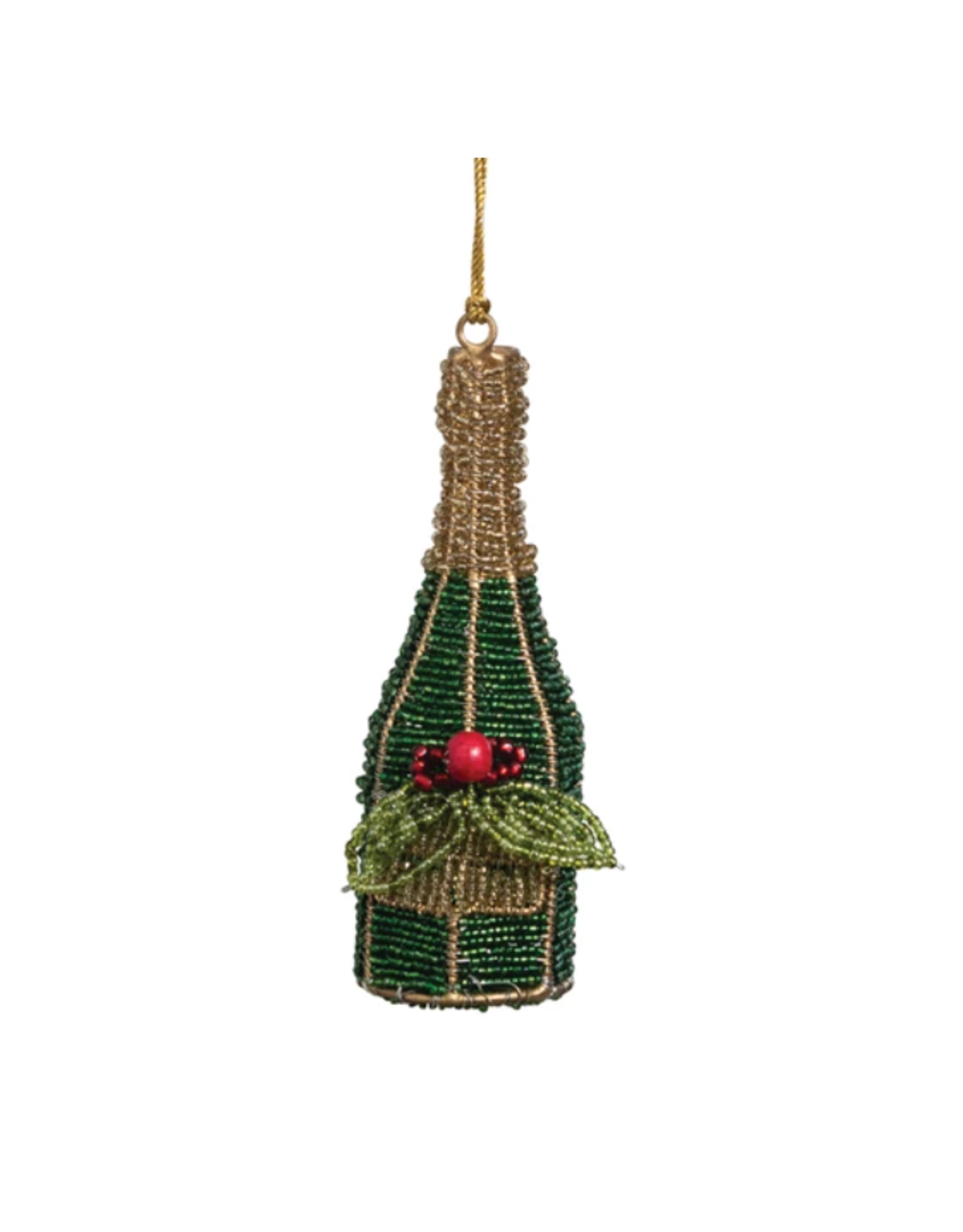 Decor Shop at Junebug Beaded Champagne Ornament