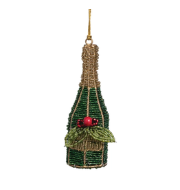 Decor Shop at Junebug Beaded Champagne Ornament