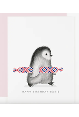 Dear Hancock Happy Birthday Bestie Penguin Card
