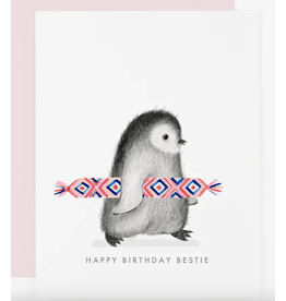 Dear Hancock Happy Birthday Bestie Penguin Card