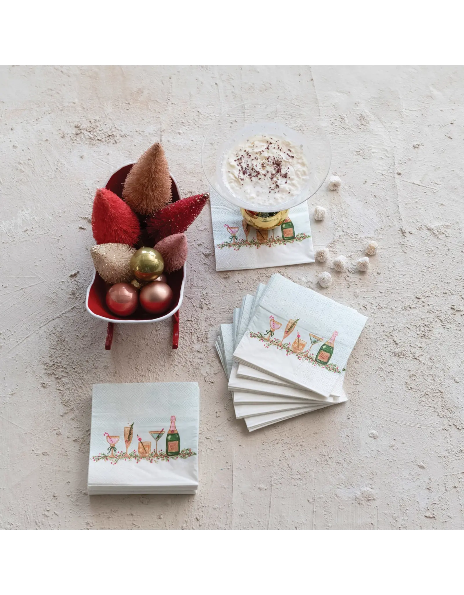 Decor Shop at Junebug Holiday Drinks Cocktail Napkins - 50 Pack