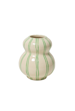 Decor Shop at Junebug Robbi Vase in Green Stripe 5.75"x 6.5"
