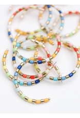 Accessories Shop at Junebug Beaded Rainbow Hoop Earrings