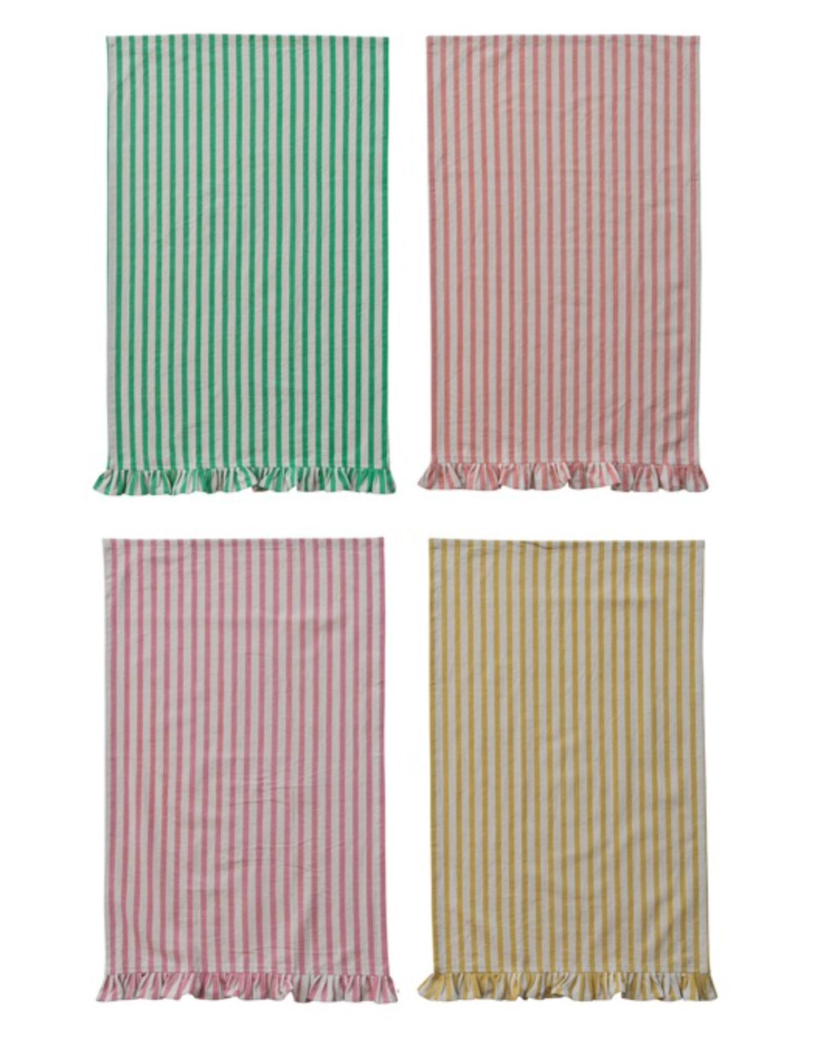 Decor Shop at Junebug Ruffle Striped Tea Towel