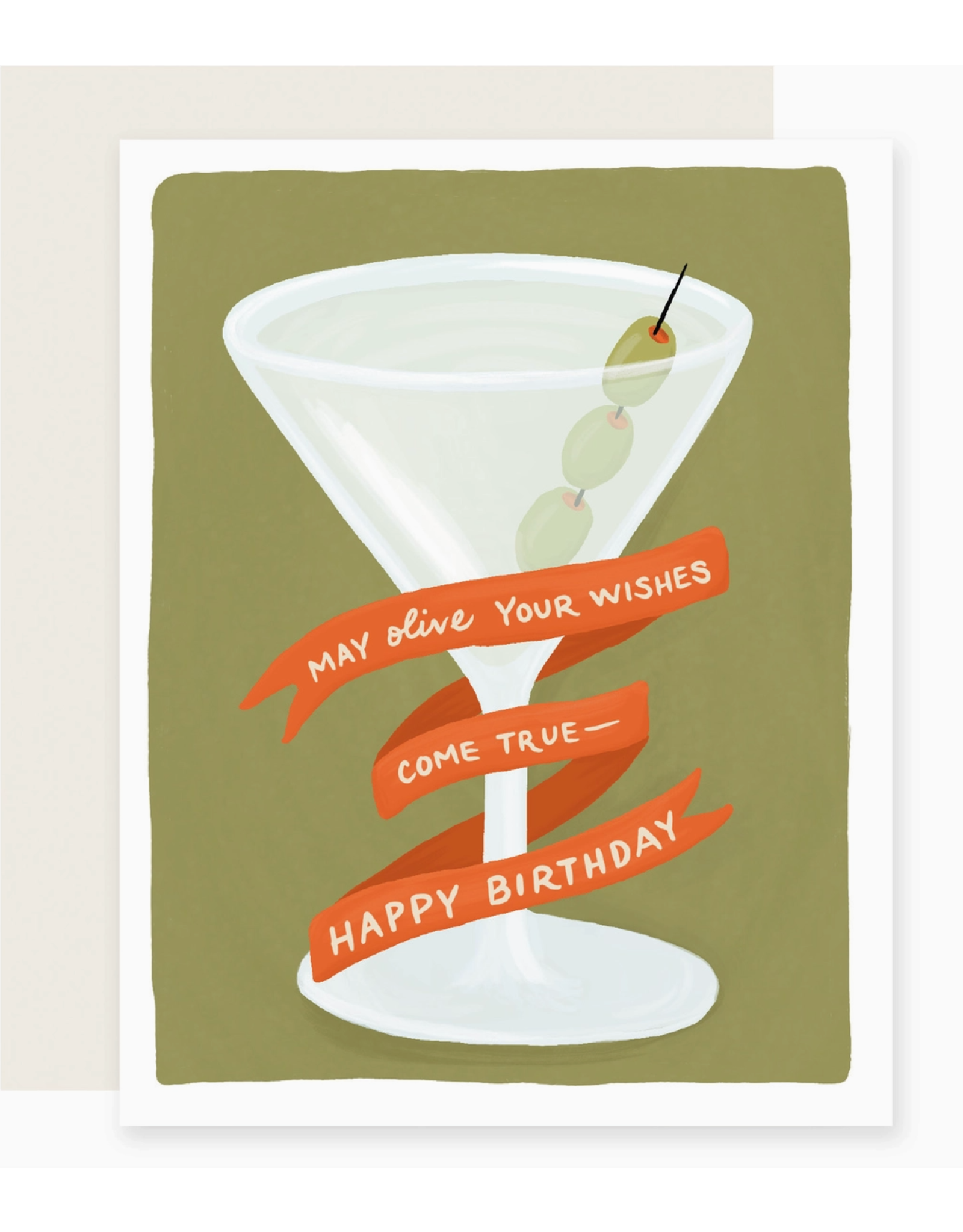 Slightly Stationery Olive Your Birthday Wishes Card