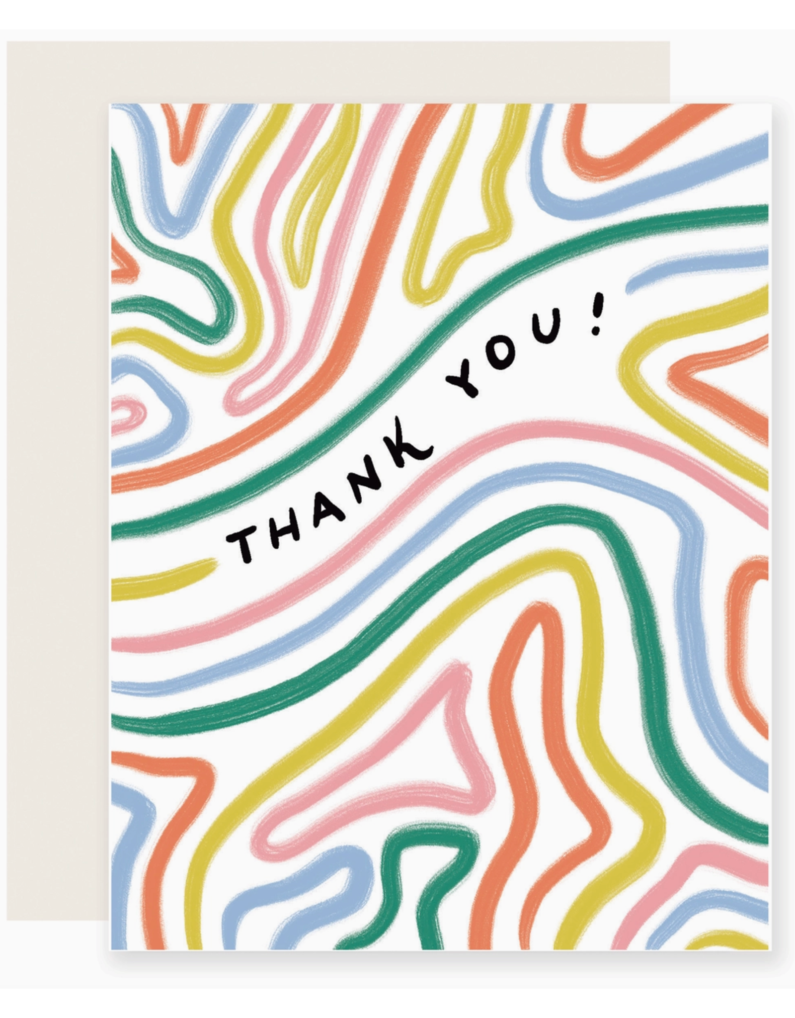 Slightly Stationery Boxed Set of Bendy Lines Thank You Cards