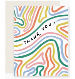Slightly Stationery Boxed Set of Bendy Lines Thank You Cards